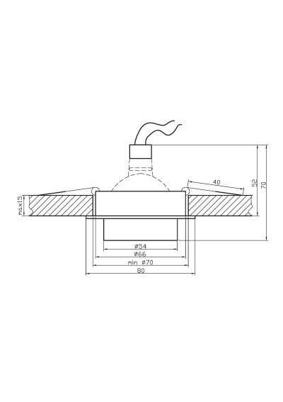 Sc-02 ceiling fitting MR16 black 8 cm - product dimensions