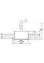 Oprawa stropowa Sh-08 1xMR16 satynowy 8,4 cm - wymiary produktu
