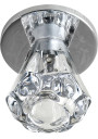 Sk-32 ceiling fitting G4 chromee, szkło bezbarwne 6,8 cm