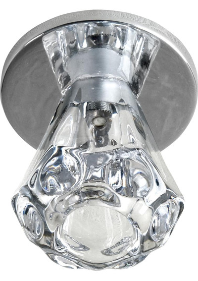 Oprawa stropowa Sk-32 G4 chromowy, szkło bezbarwne 6,8 cm