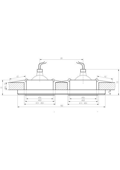 Oprawa stropowa Ss-21 MR16 czarny 18 cm - wymiary produktu