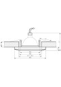 Oprawa stropowa Ss-11 MR16 multikolor 9 cm - wymiary produktu