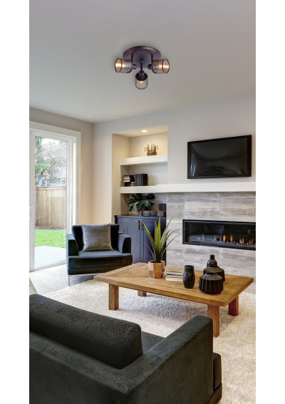 Canabera ceiling light 3xE14 kawowe złoto 35 cm - product image 1