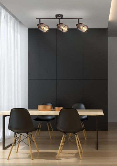 Lampa sufitowa Canabera 3xE14 kawowe złoto 58 cm - zdjęcie produktu 2