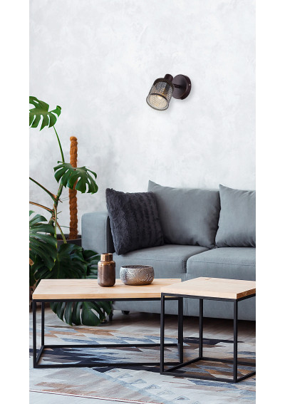 Canabera wall light 1xE14 kawowe złoto 16 cm - product image 1