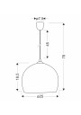 Ponte pendant light 1xE27 25 cm - product dimensions