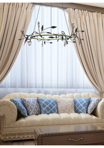 Giaros pendant light 36 W LED 4000 K black 65 cm - product image 1