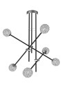 Lampa wisząca Paksos 6xG9 czarny 67 cm