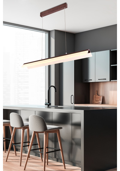 Curacoa pendant light 33 W LED 4000 K brown 100 cm - product image 2