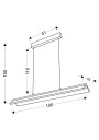 Curacoa pendant light 33 W LED 4000 K brown 100 cm - product dimensions