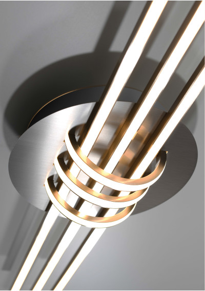Lampa sufitowa Naksos 40 W LED 4000 K satyna nikiel 110 cm - zdjęcie produktu 3