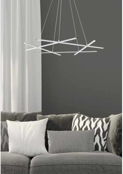 Lampa wisząca Andros 50 W LED 4000 K srebrny 82 cm - zdjęcie produktu 2