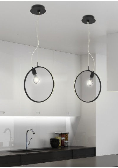 Lampa wisząca Skiros 4000 K czarny 36 cm - zdjęcie produktu 1