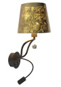 Lampa ścienna Saria 3000 K czarny + złoty 31 cm
