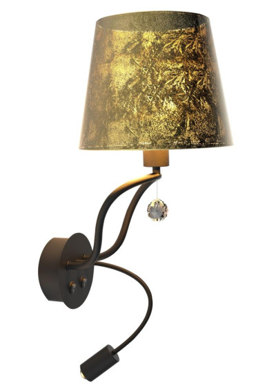 Lampa ścienna Saria 3000 K czarny + złoty 31 cm