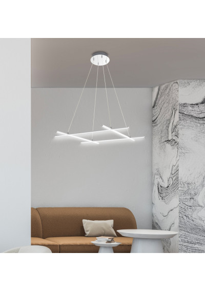 Lampa wisząca Andros 40 W LED 4000 K srebrny 70 cm - zdjęcie produktu 2