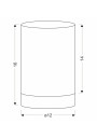 Lampa stołowa E27 1xE27 brązowy 12 cm - wymiary produktu