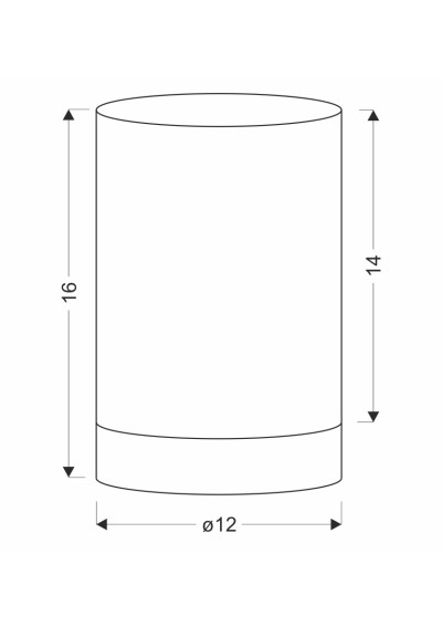 E27 table lamp 1xE27 brown 12 cm - product dimensions