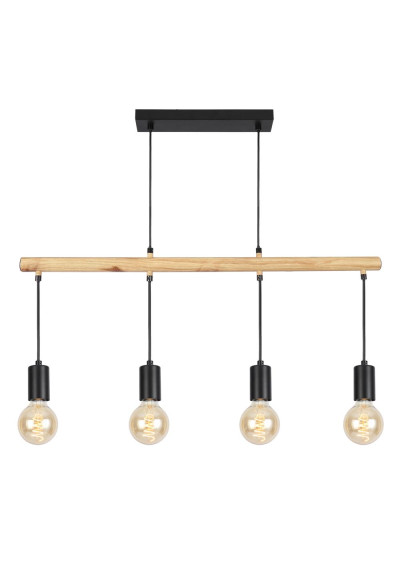 Izzy pendant light 4xE27 black 81 cm