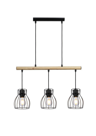 Lampa wisząca Bernita 3xE27 czarny 66 cm
