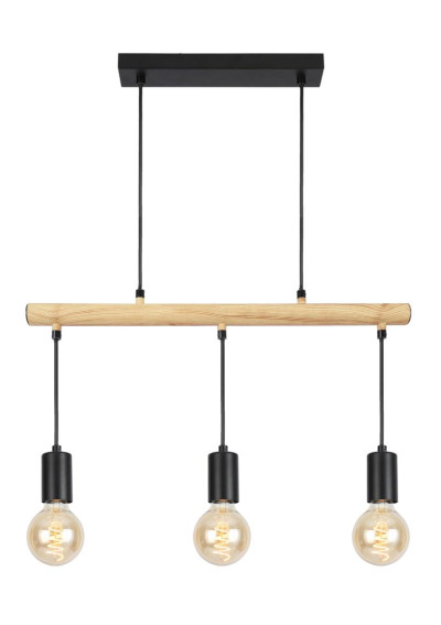 Izzy pendant light 3xE27 black 55 cm