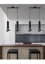 Tuba pendant light 2xGU10 black 30 cm