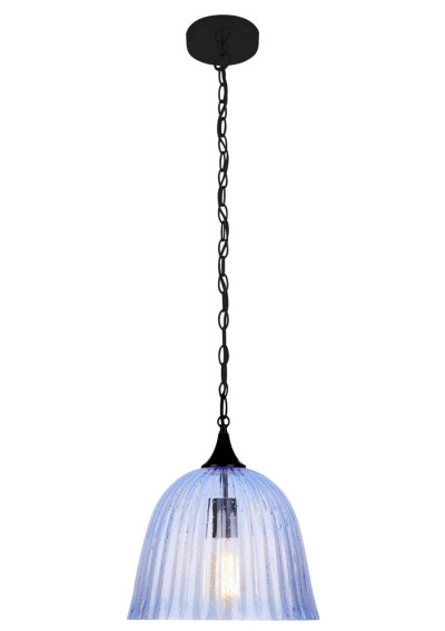 Vase pendant light 1xE27 blue 30 cm