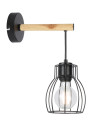 Lampa ścienna Bernita 1xE27 czarny 24 cm