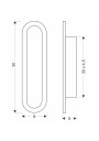 Stick outdoor wall light 12 W LED 3000 K black 30 cm - product dimensions
