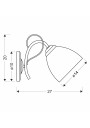 Elotte wall light 1xE27 chromee 27 cm - product dimensions