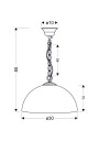 Lampa wisząca Sugar 1xE27 patynowy 30 cm - wymiary produktu