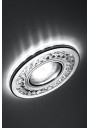 Oprawa stropowa Sk-92 3 W LED 6500 K chromowy, kryształki bezbarwne 10 cm
