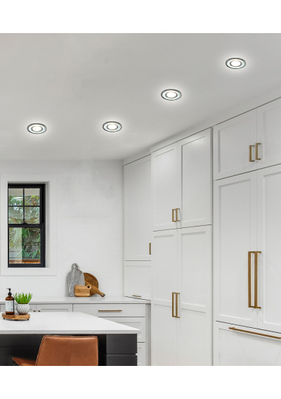 Oprawa stropowa Sk-92 3 W LED 6500 K chromowy, kryształki bezbarwne 10 cm - zdjęcie produktu 2