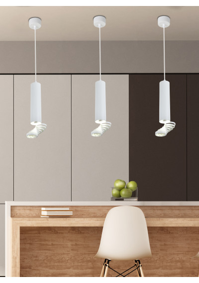 Tuba pendant light 1xGU10 white 6 cm - product image 1
