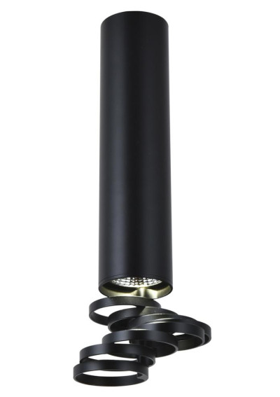 Tuba ceiling fitting 1xGU10 black 6 cm