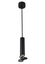 Tuba pendant light 1xGU10 black 6 cm