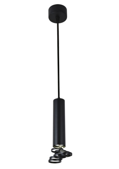Lampa wisząca Tuba 1xGU10 czarny 6 cm