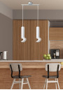 Lampa wisząca Tuba 2xGU10 biały 30 cm