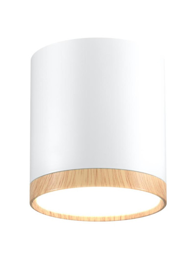 Tuba ceiling fitting 5 W LED 4000 K white / drewniany 6,8 cm