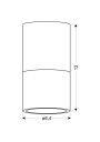 Oprawa stropowa Tuba GU10 6,4 cm - wymiary produktu