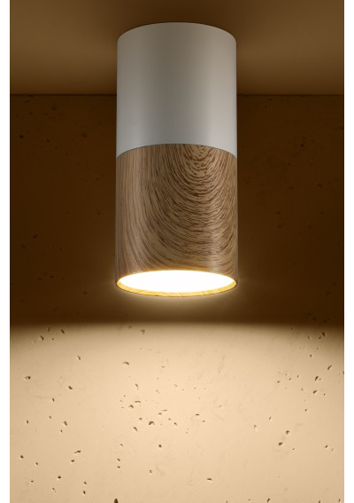 Tuba ceiling fitting GU10 white / drewniany 5,8 cm - product image 3