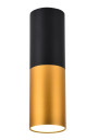 Tuba ceiling fitting 1xGU10 czarno gold 5,8 cm