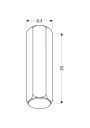 Tuba ceiling fitting 1xGU10 white 6,3 cm - product dimensions