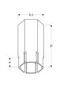 Oprawa stropowa Tuba 1xGU10 biały 6,3 cm - wymiary produktu