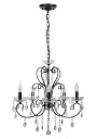 Lampa wisząca Aurora 5xE14 czarny 57 cm