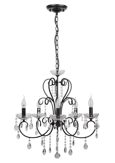 Aurora pendant light 5xE14 black 57 cm