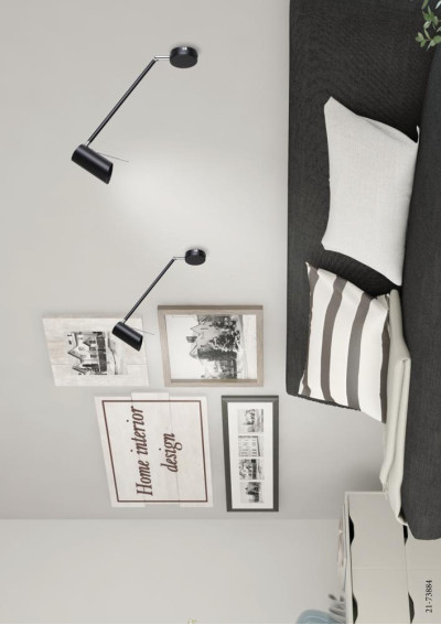 Lampa ścienna Milly 1xGU10 czarny matowy 40 cm - zdjęcie produktu 1