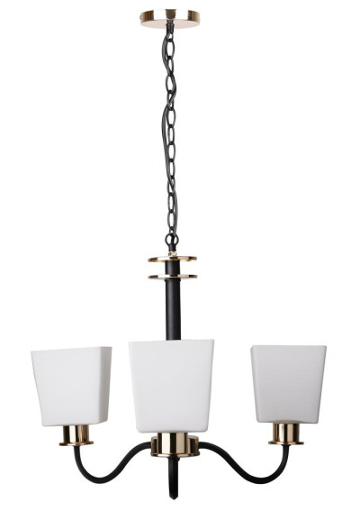 Lampa wisząca Schubert 3xE27 czarno złoty 53 cm