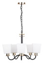 Lampa wisząca Schubert 5xE27 czarno złoty 53 cm