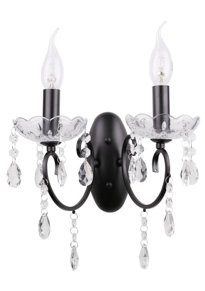 Aurora wall light 2xE14 black 27 cm